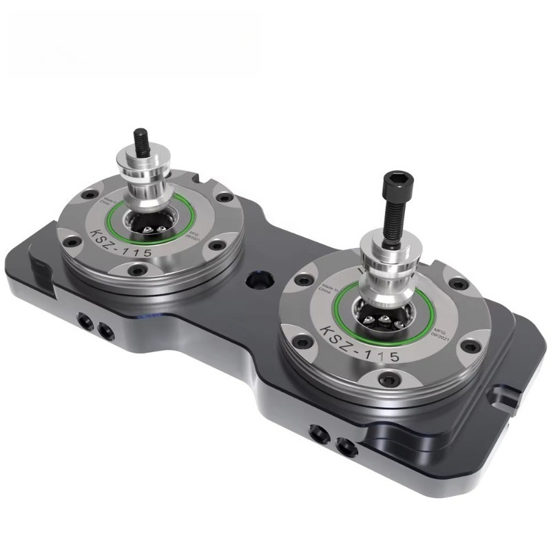 Zero Power Tools - KSZ115-T2 Dubbelrichtings-nulpuntklemstation Snelwisselpalletsysteem voor algemene CNC-freesbewerkingstoepassingen