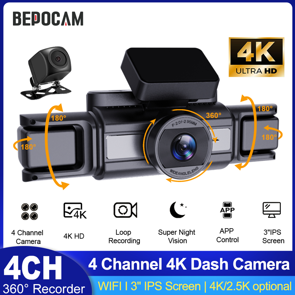 Power Tools Germany - BEPOCAM 4CH 4K Dashcam voor auto's