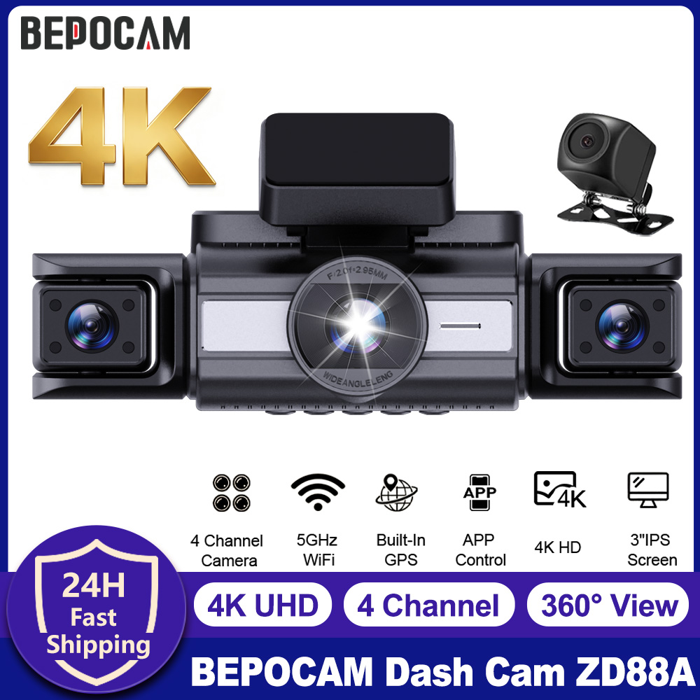 Power Tools Germany - BEPOCAM 4-kanaals dashcam 4K frontcamera 360