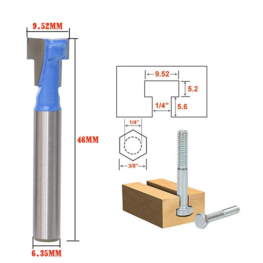 Power Tools Woodworking - A11I 1/4 inch Schacht T-Slot Cutter