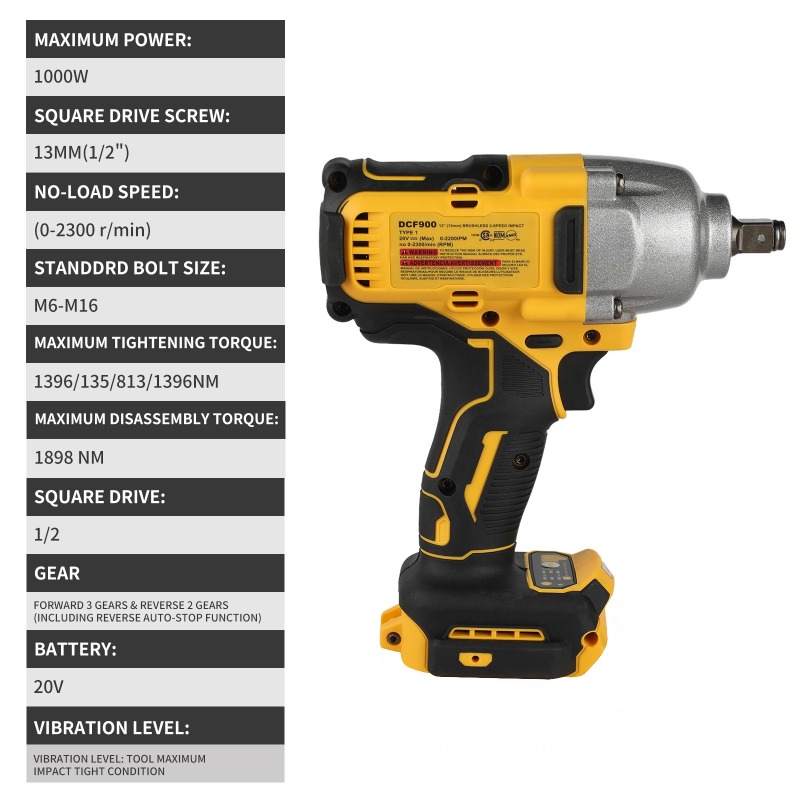 Akku-slagmoersleutel zonder bo - Power Tools Construction recensie en prijs
